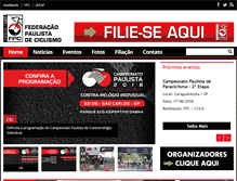 Tablet Screenshot of fpciclismo.org.br